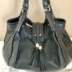 Gucci Marrakech Large Pebbled Black Leather Hobo